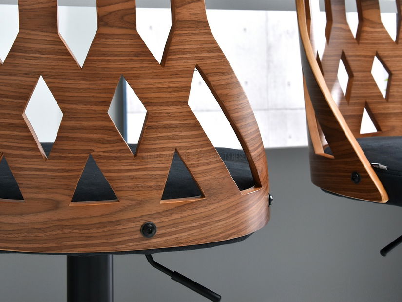 Stolica Henriette (tamni orah + crna)