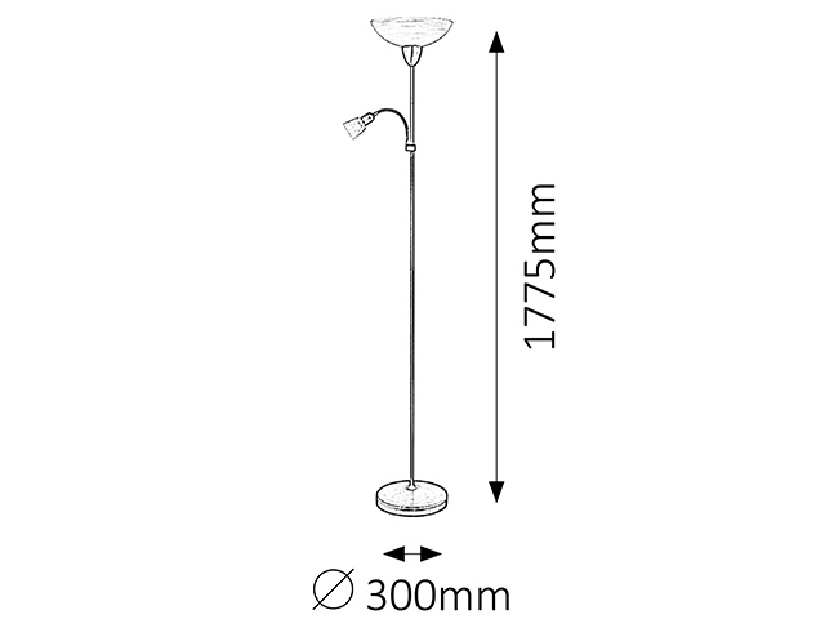 Stojanová lampa Pearl Classic 4019 (bronzová + ryžové kamenné sklo)