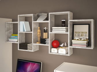 Zidna polica Cyzara 001 (beton smart)