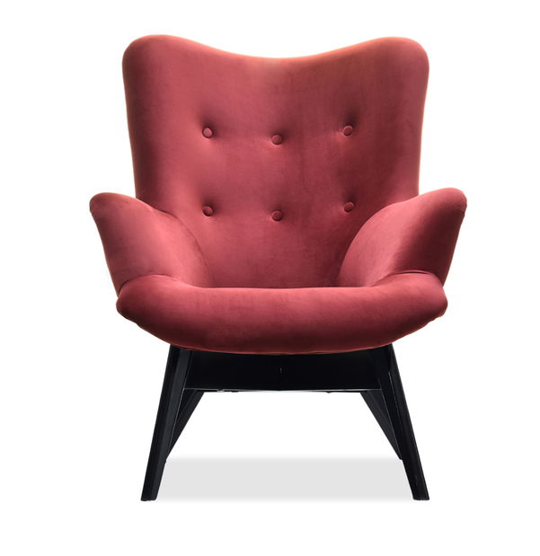 Dizajnové kreslo Florentino (bordová + dub)