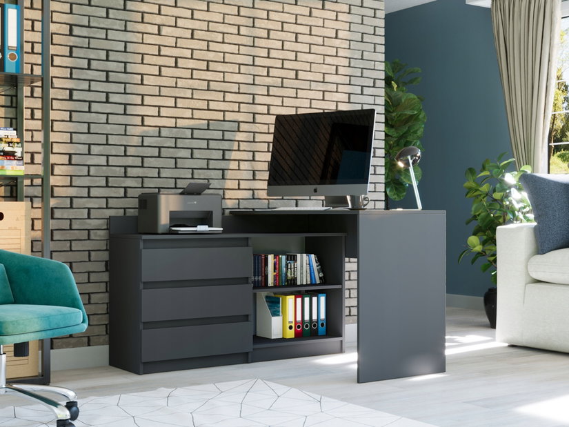 Sarok PC asztal Norgu (antracit)