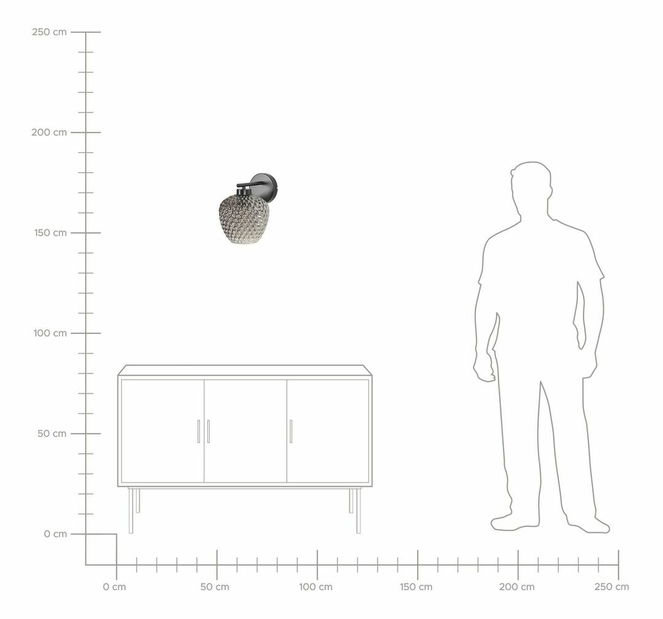 Fali világítás Suha (fekete) 