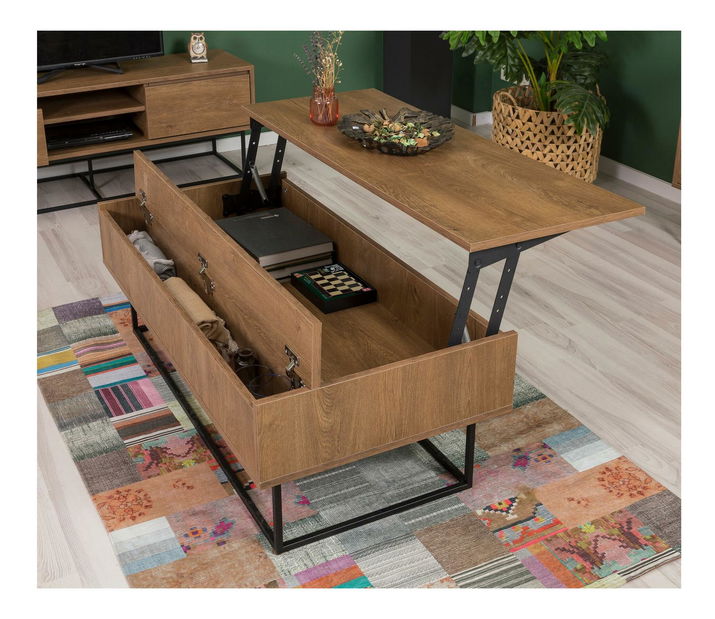 Set mobilier living Laxi 26 (nuc + negru)