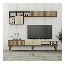 Mobilier living Milhouse set 01 (Nuc + Travertin) 