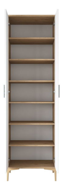 Polcos szekrény Jenaretta 2 (dió + fehér)
