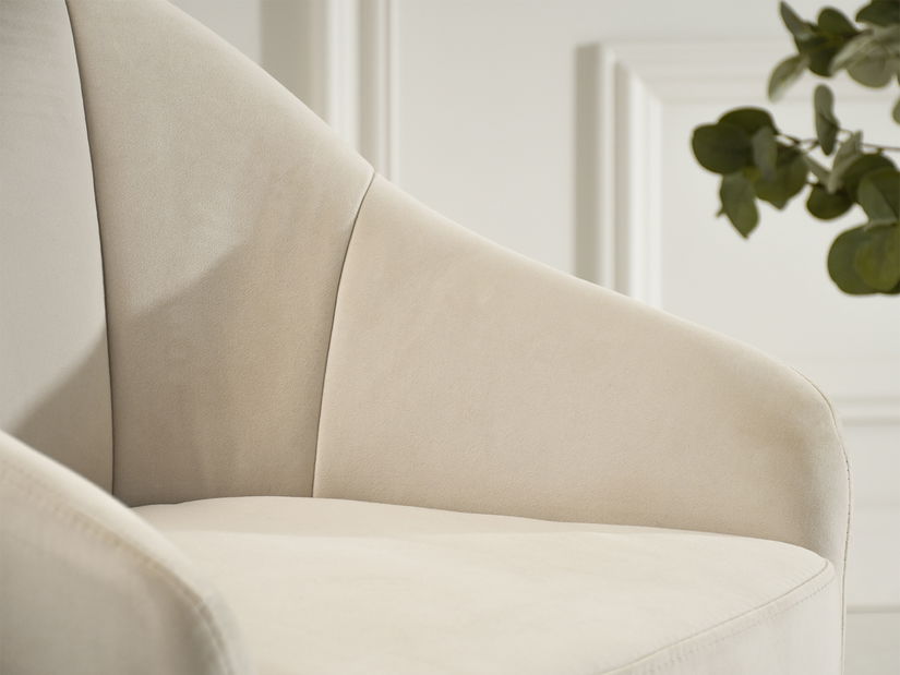 Jedálenská stolička Destete (krémová + dub)