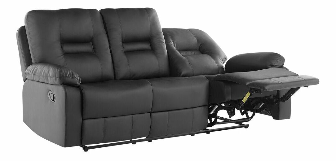 Pohovka dvojsedačka Barnet 2 (syntetická koža) (čierna)