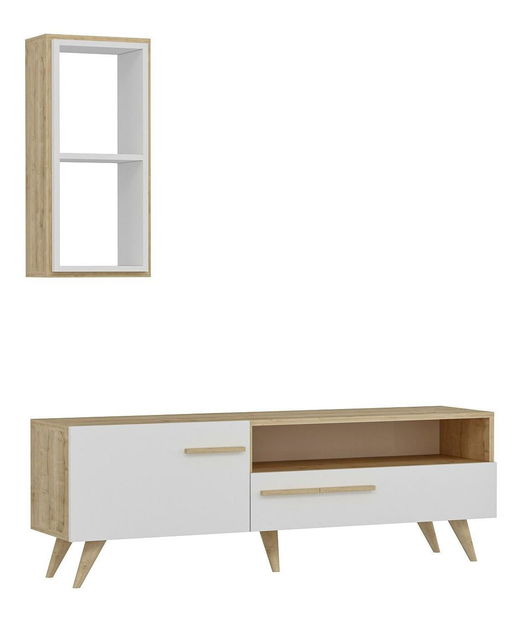 Mobilier living Sepada 2 (stejar zafir + alb) 