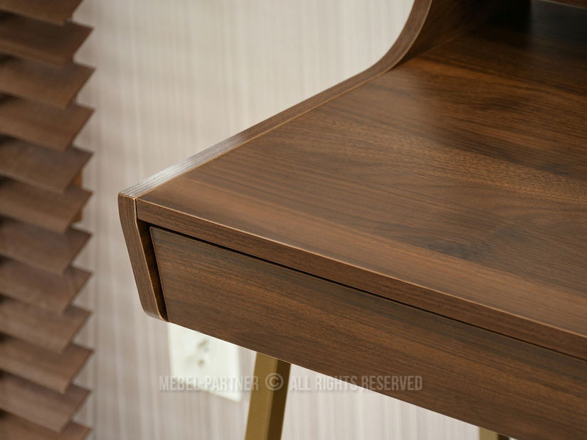 Masă PC Borge (nuc + auriu)