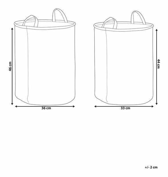 Set 2 košare za pohranu Ailun (bijela)