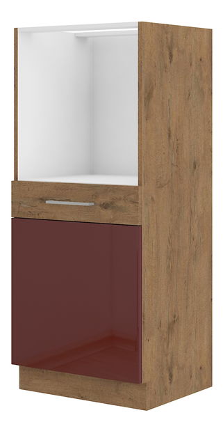 Dulap inferior de bucătărie Virion 60 DP 145 1F BB (Stejar lancelot + Bordo)