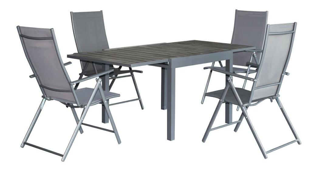 Set mobilier de grădină Numeral (gri închis) (pentru 4 persoane)