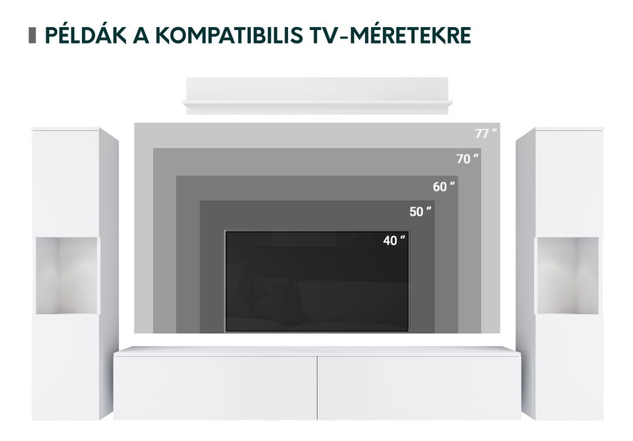 Nappali bútorsor Nova XL (wotan tölgy) (világítás nélkül)