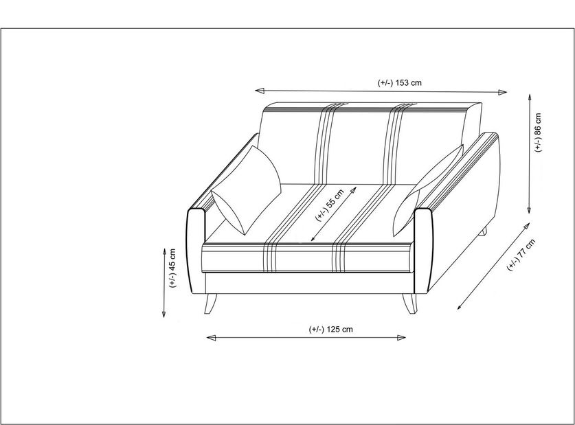 Kétszemélyes kanapé Zendana (bézs)