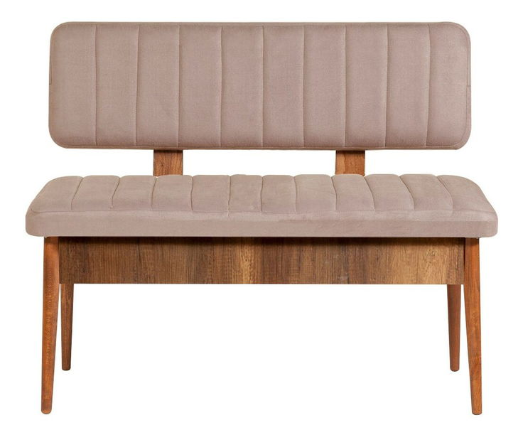 Blagovaonski stol na razvlačenje sa 2 stolice i 2 klupe Vlasta (orah + bež)