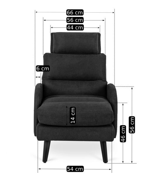 Polohovacie kreslo Hondurenas (čierna) (s taburetkou)