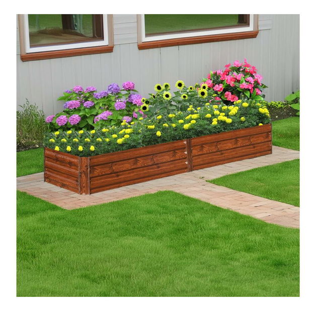 Ghiveci ridicat 7 Naipes (maro) 