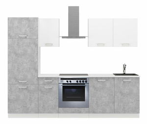 Mobilier bucătărie 260 cm Tonislav Siva alb 260 (gri + alb)