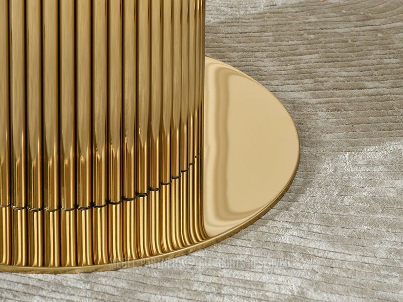 Masă sufragerie Sudoracion (marmură + auriu)