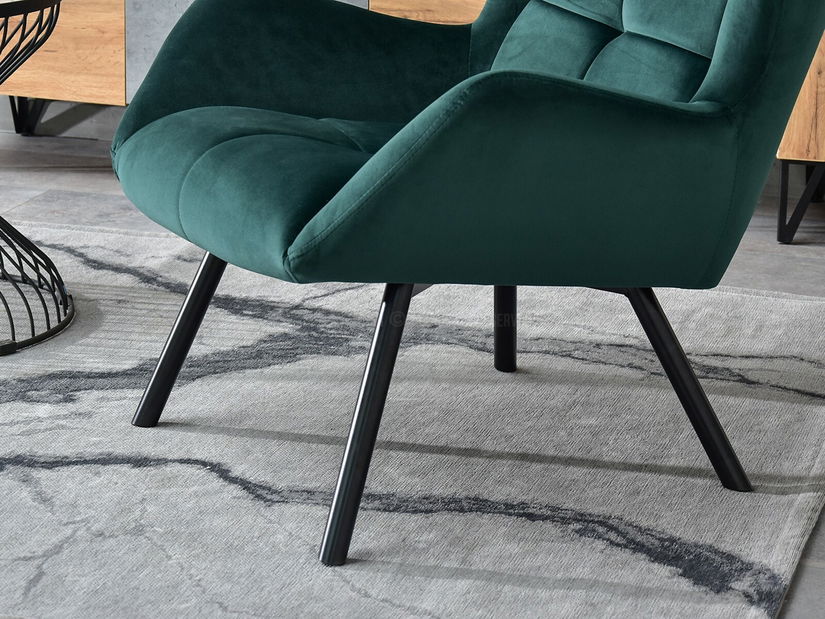 Relaxačné kreslo Norweien (zelená + čierna)