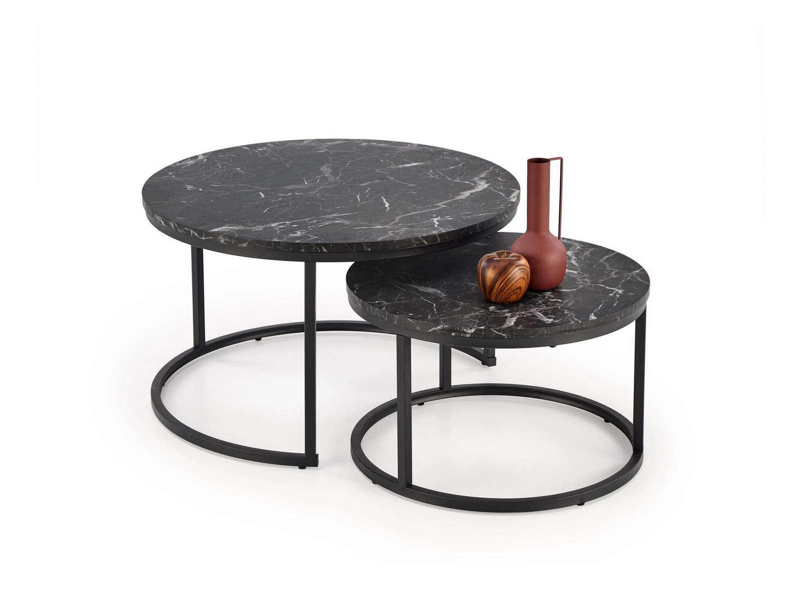 Set 2 buc. măsuțe de cafea Jacarta (negru)