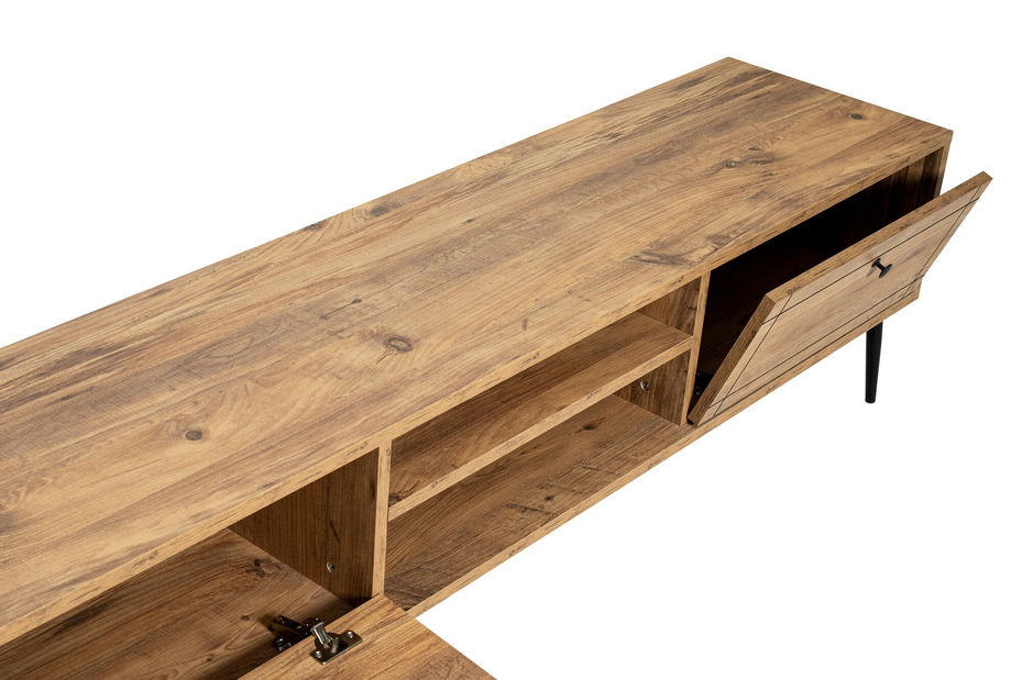 TV asztal/szekrény Broadway (atlanti fenyő + fekete)