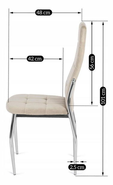 Jedálenská stolička Marinaleda (béžová) 