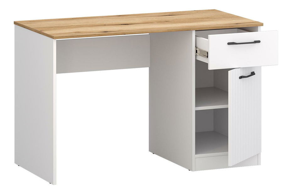 Masă PC Vejares (alb + stejar evoke)
