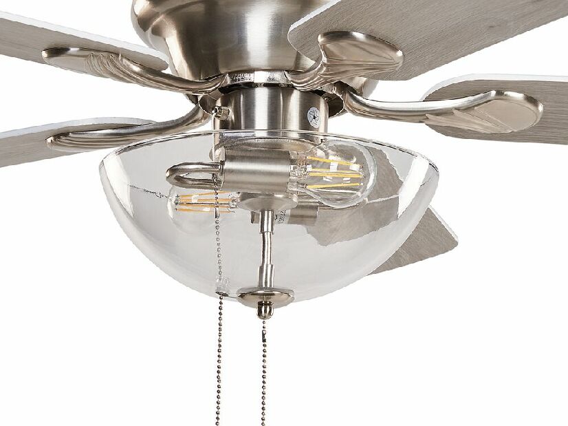 Mennyezeti ventilátor lámpával Salletta (ezüst) 