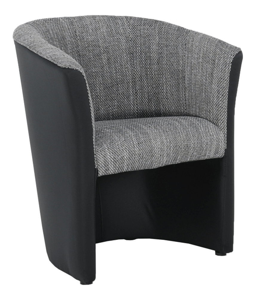 Kreslo Cubali (ekokoža čierna + Lava 5)