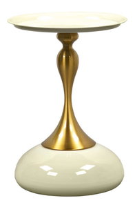 Măsuță laterală Fjord (ivory + auriu) *vânzare stoc