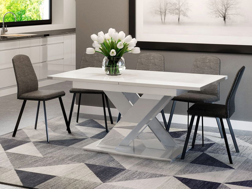 Étkezőasztal Lezuma (fehér márvány + fehér) *kiárusítás