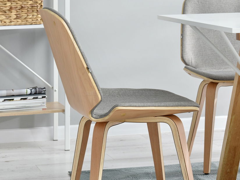 Stolička Vincez (sivá + buk)