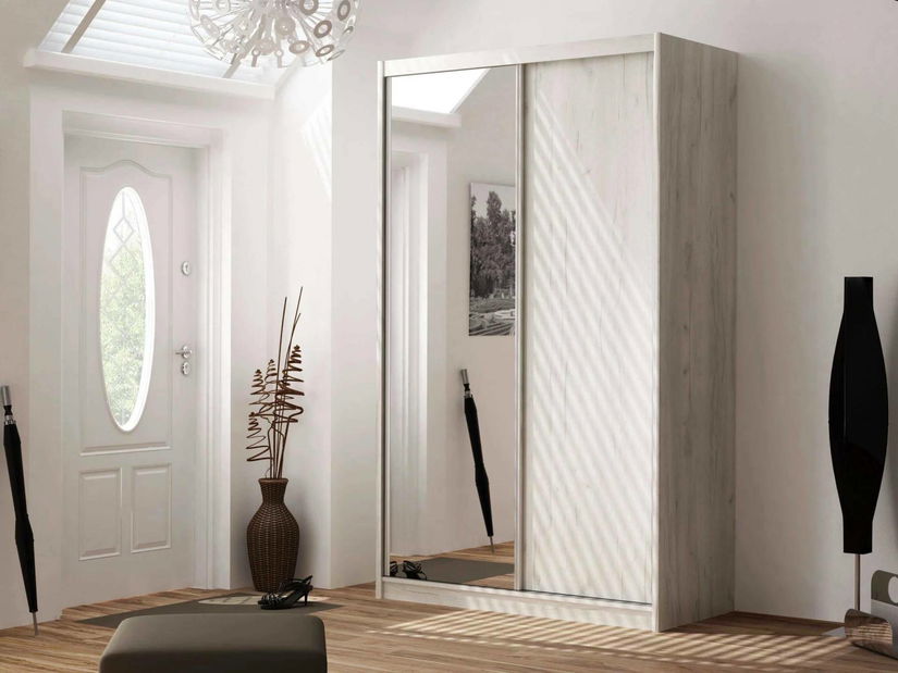 Dulap de haine Karoly (craft alb) 