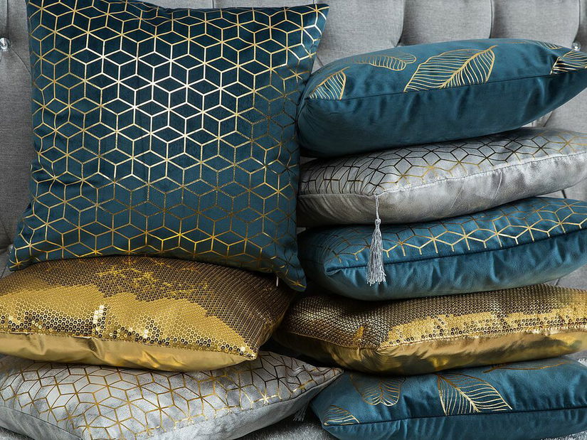 Párnaszett 2 db. 45 x 45 cm FREDO (szövet) (kék)