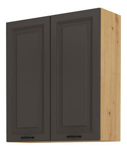 Dulap superior bucătărie Sheila 80 G 90 2F (stejar artisan + grafit)