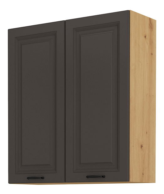 Dulap superior bucătărie Sheila 80 G 90 2F (stejar artisan + grafit)