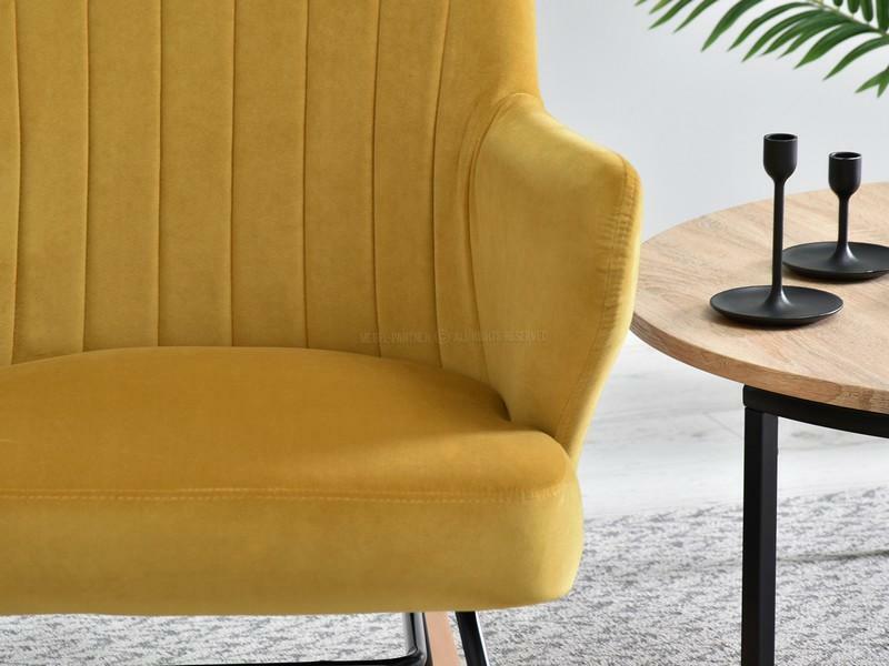 Fotel Florida (mustár + fekete bükk)