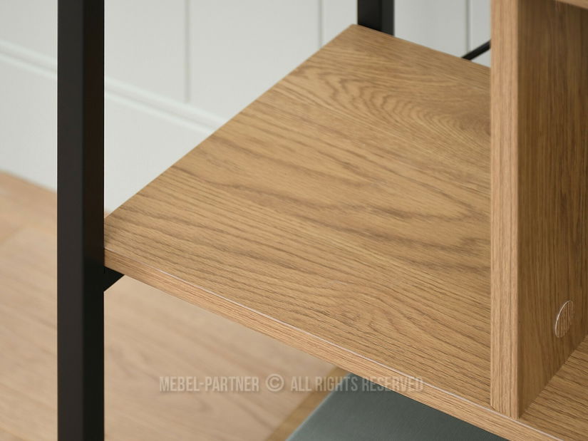 Regál Harp A (tölgy + fekete)