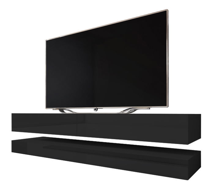 TV stolík Felisa (čierny lesk + čierna matná)