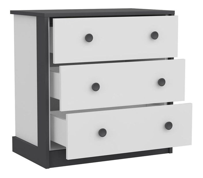 Comodă Live (antracit + Alb)