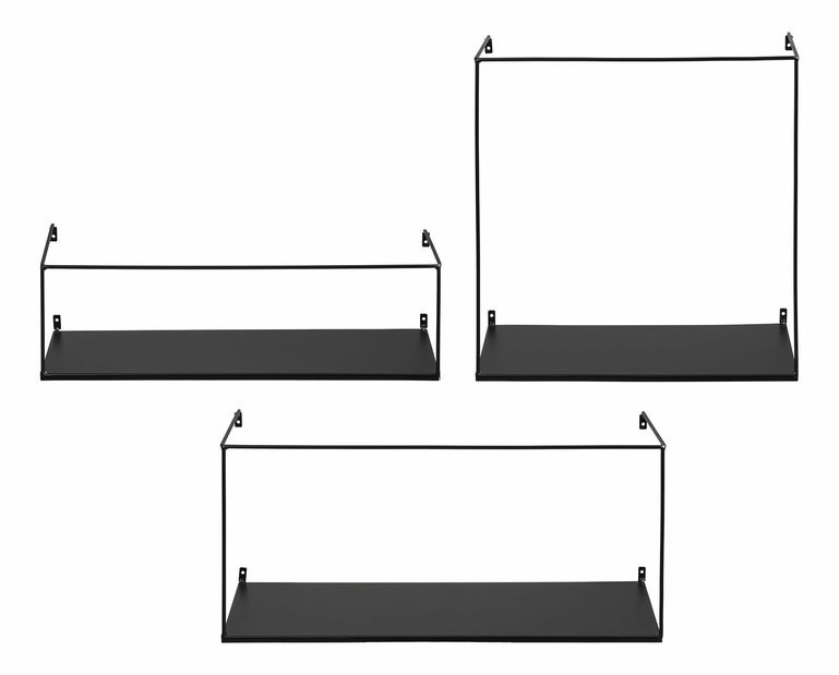 3 darabos polc szett Umandra (fekete)