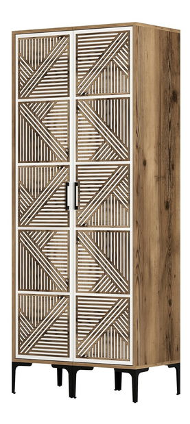 Dulap de haine Kiara PP (Nuc + Alb)