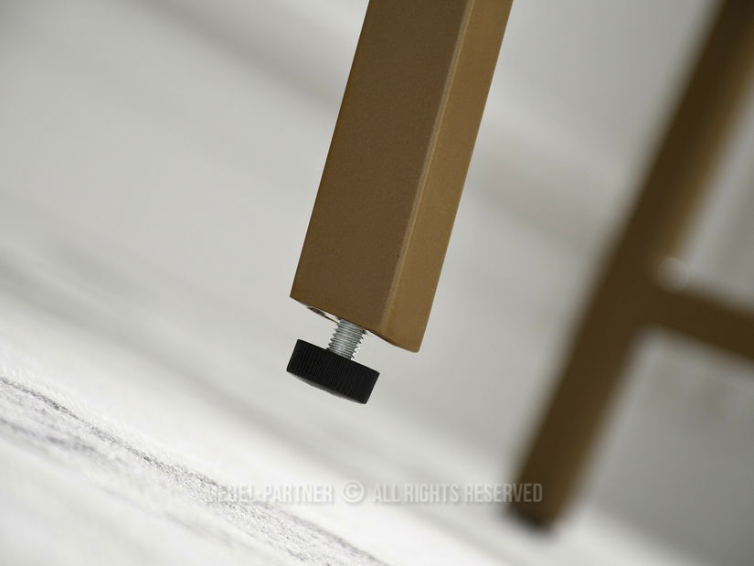 PC stolek Norway (černé dřevo + zlatá)