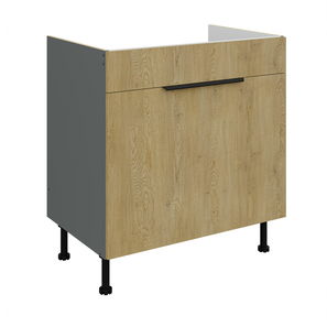 Dolní kuchyňská skříňka pod dřez Carminia 80 ZL 1S BB PREMIUM BOX (dub cremona + antracit)