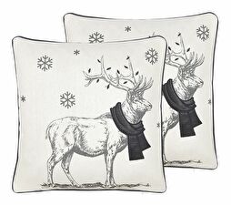 Sada 2 ozdobných polštářů 45 x 45 cm Swen (bílá + černá)