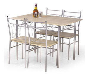 Jídelní set Feeny (pro 4 osoby) (dub sonoma)