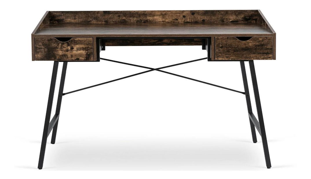 Psací stolek Igualada (dub rustikal + černá)