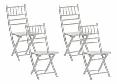 Set 4 ks jídelních židlí MASSA (stříbrná)