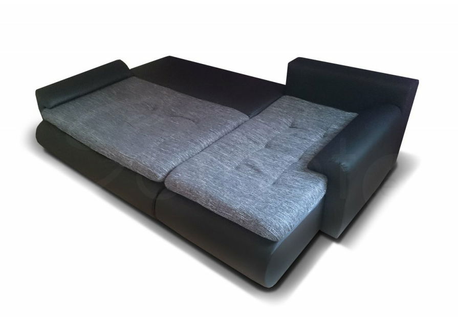 Rohová sedací souprava Bowson (bílá + šedá) (L)